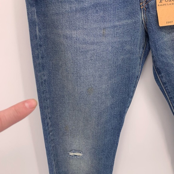 POLO Ralph Lauren Callen High Rise Slim Beaded Slit Bottom Womens Size 26 - Picture 6 of 16